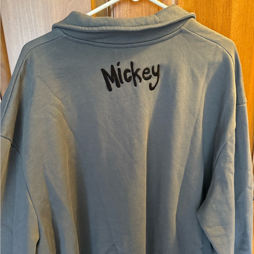 Disney x ASOS Mickey Embroidered Quarter Zip